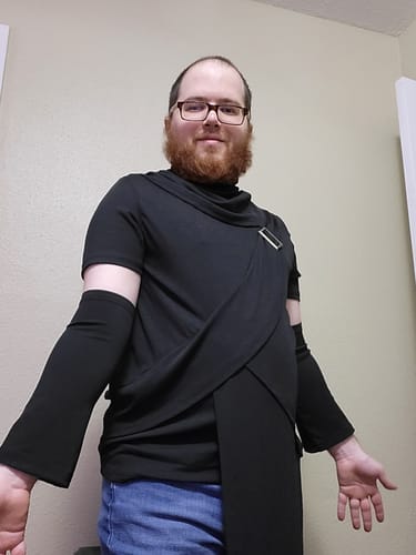 Customer photo review of Mens Deconstructed Solid Color T-Shirt SKUK72511