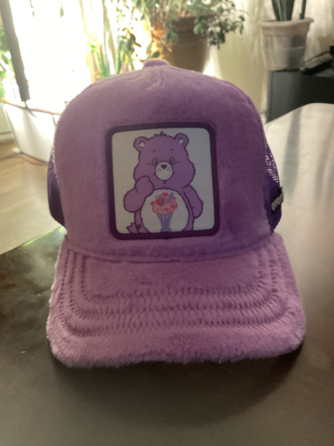 Customer photo review of OVERLORD X Care bears:  Share Bear Trucker Cap