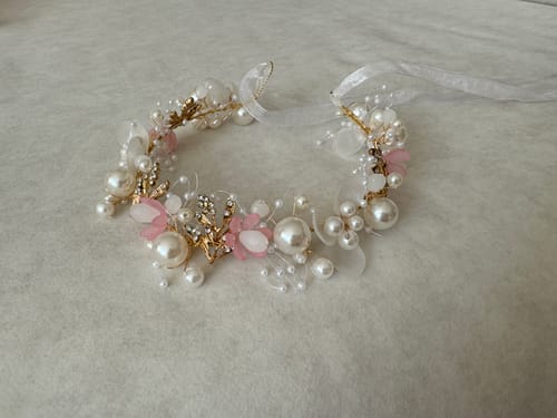 Customer photo review of Sweet Head Flower Hairpin Bead Headdress