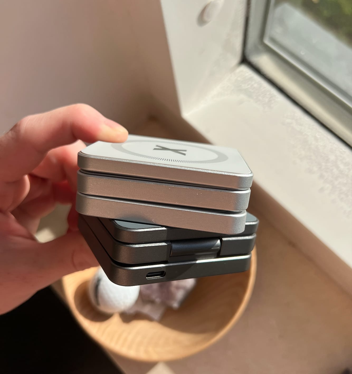 Customer photo review of XCHARGE T15™ - Foldbar 3-i-1 Trådløs Oplader