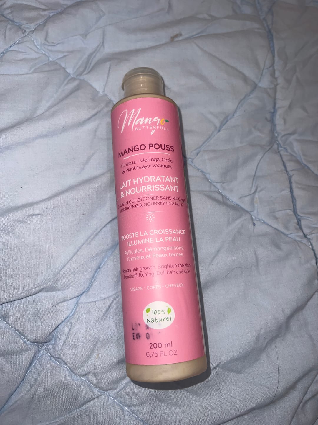 Customer photo review of Lait hydratant et nourrissant - POUSS