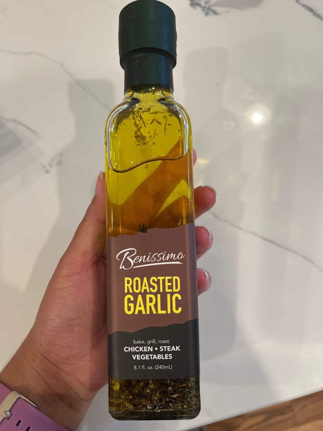 Customer photo review of Roasted Garlic Oil 8.1 oz