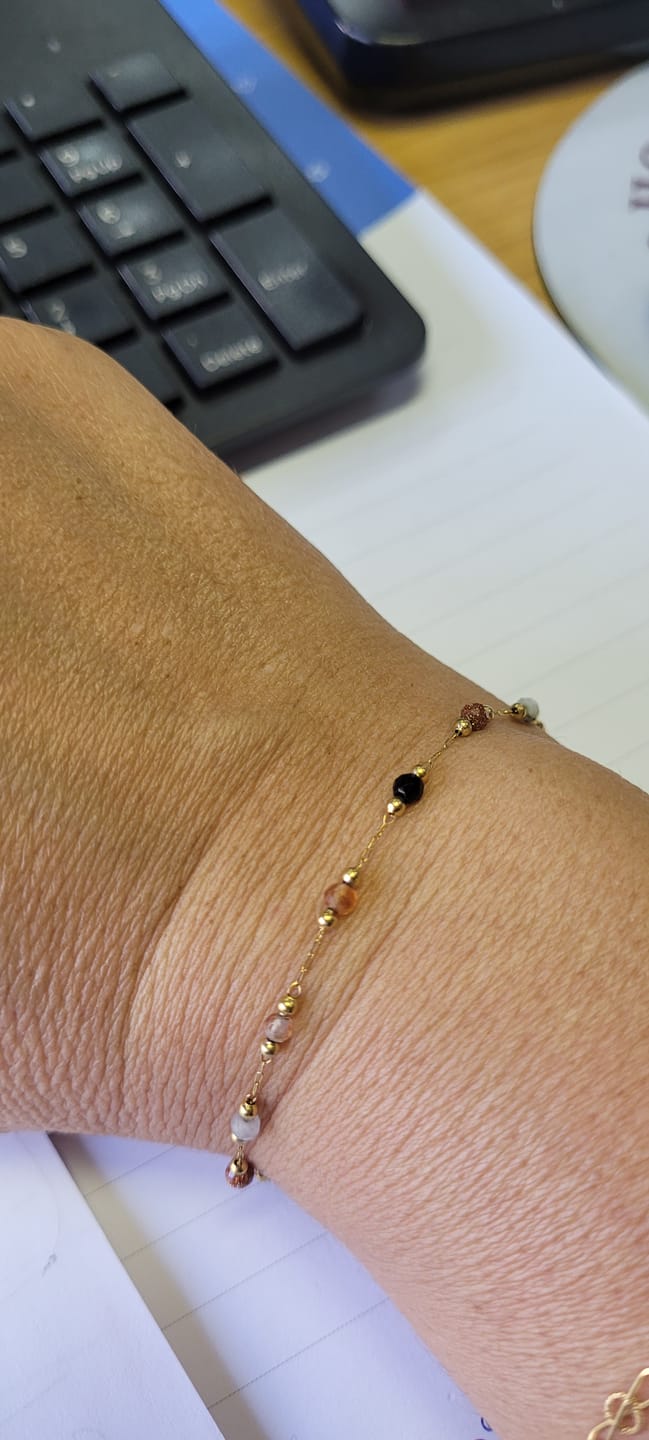 Customer photo review of Lulu Beaded Stone Bracelet