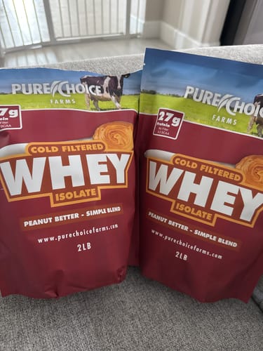 Customer photo review of Whey Protein Isolate Peanut Better