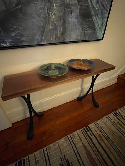Customer photo review of Console Table Legs 28H 16W Handmade Metal Design 209 Xeni