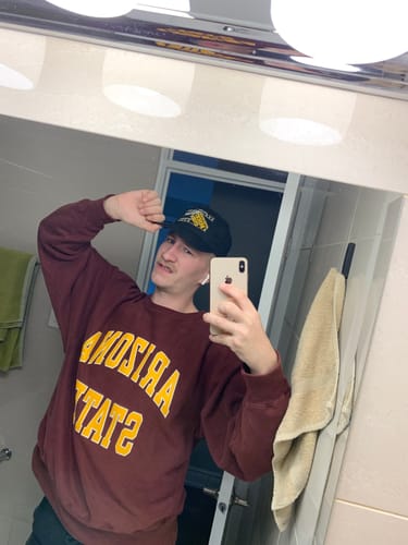 Customer photo review of Vintage Arizona State University Sweatshirt Mens XL Red Champion College