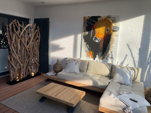 Customer photo review of Design Raumteiler mit Beleuchtung im Sockel