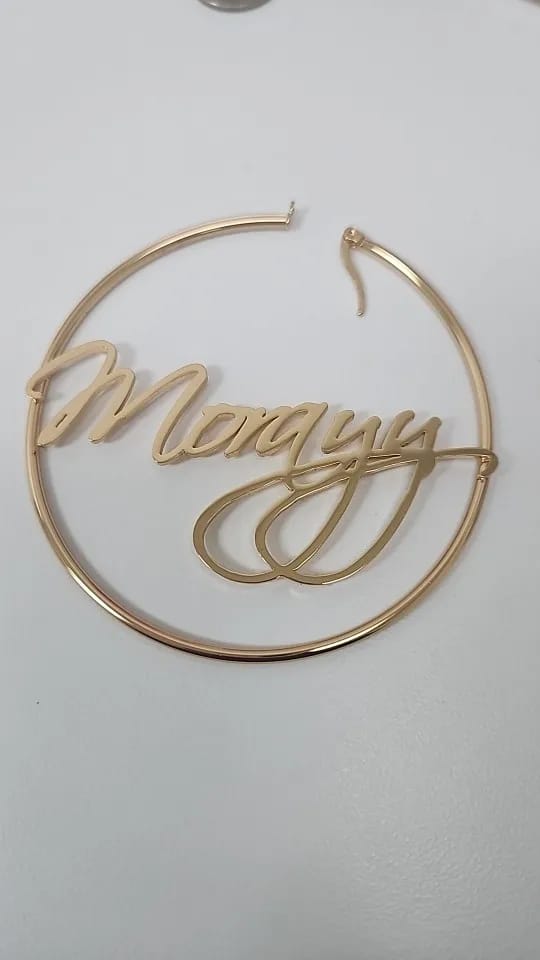 Customer photo review of GENESIS HOOPS EARRINGS