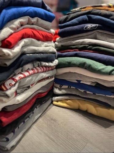 Customer photo review of NBA, NFL, MLB, and NHL & College Long Sleeve T-Shirts Bale