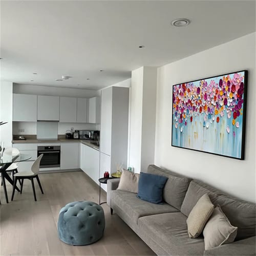 Customer photo review of Colorful Abstract Textured Painting Canvas #AT024