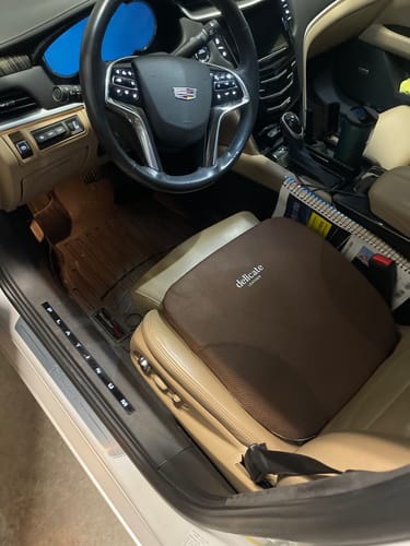 Customer photo review of Delicate Leather Car Seat Cushion, Custom For Cars, Car Memory Foam Seat Cushion, Heightening Seat Cushion, Seat Cushion for Car and Office Chair CA19999