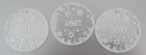 Customer photo review of Weihnachtsdeko mit Schneeflocken