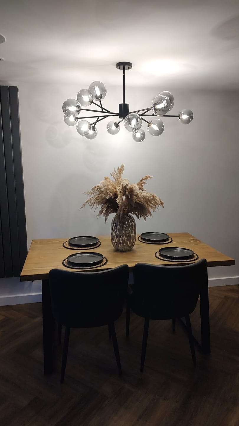 Customer photo review of 15-Light Sputnik Modern Sphere Chandelier