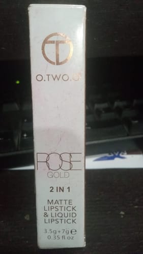 Customer photo review of O.TWO.O ROSE GOLD 2 IN 1 LIPSTICK AND LIPGLOSS