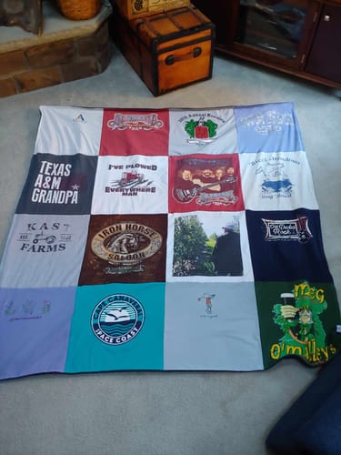 Customer photo review of Classic T-Shirt Blanket