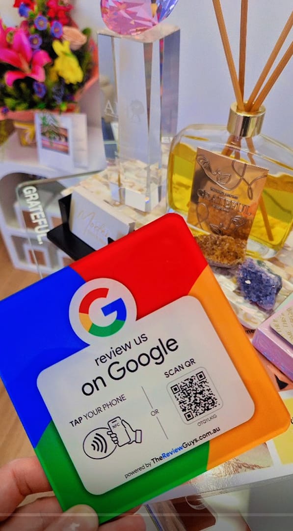 Customer photo review of Google Review NFC Plate +  QR Code