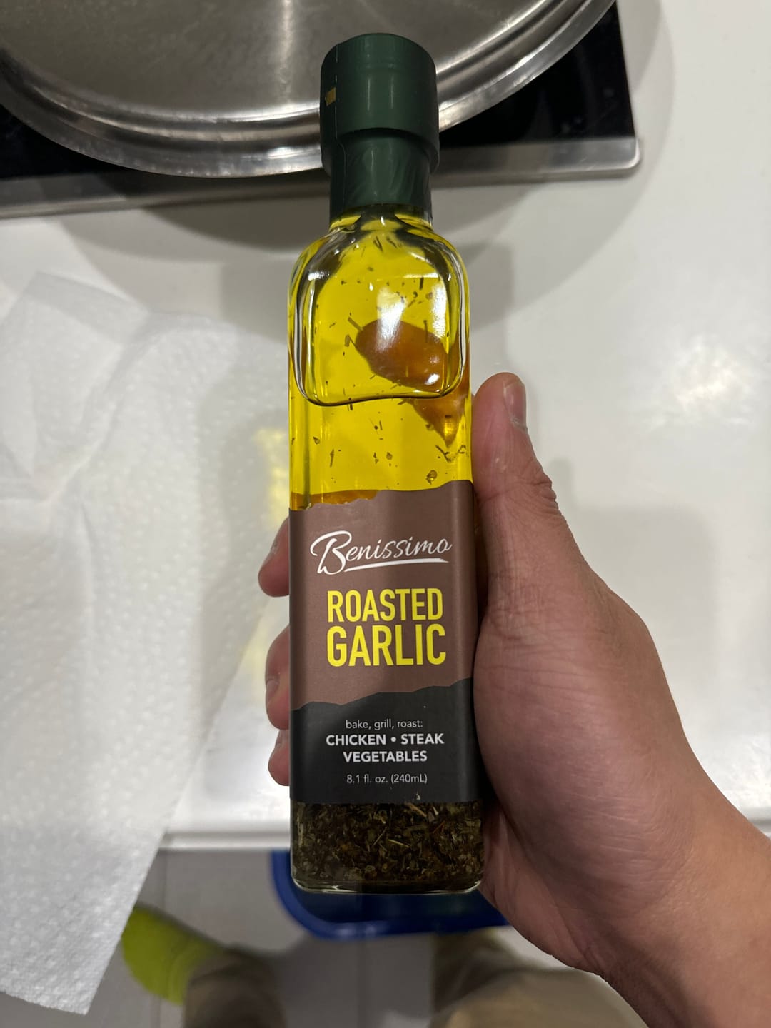 Customer photo review of Roasted Garlic Oil 8.1 oz
