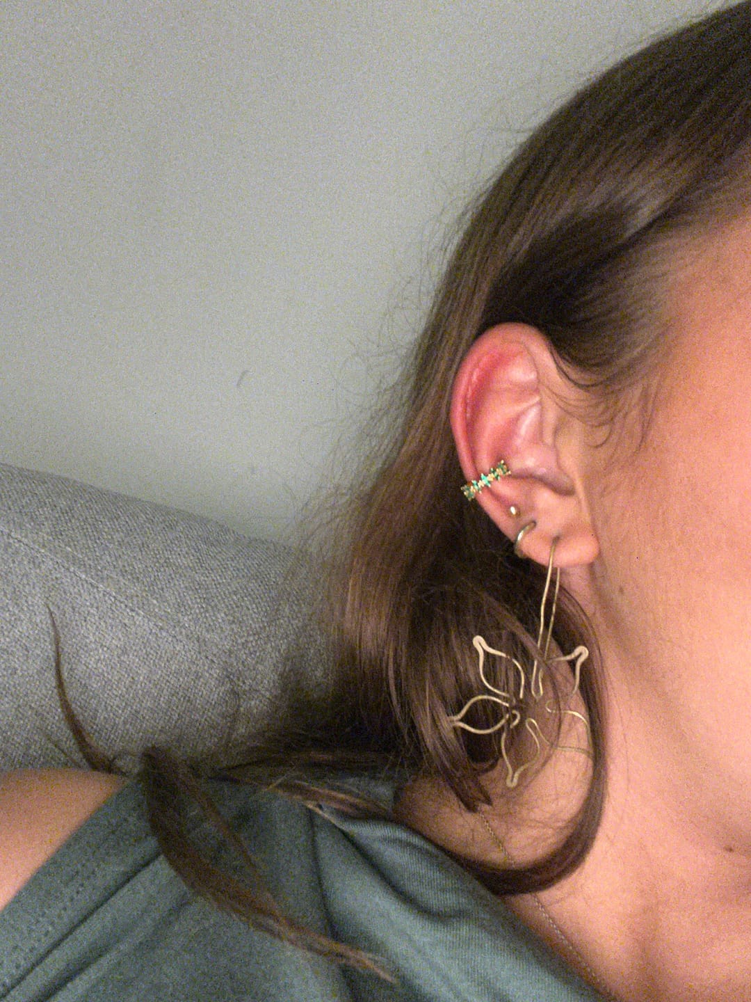 Customer photo review of Rebecca Green Gold Ear Cuff