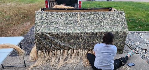 Customer photo review of Hunting Blind Raffia Grass (Pack)
