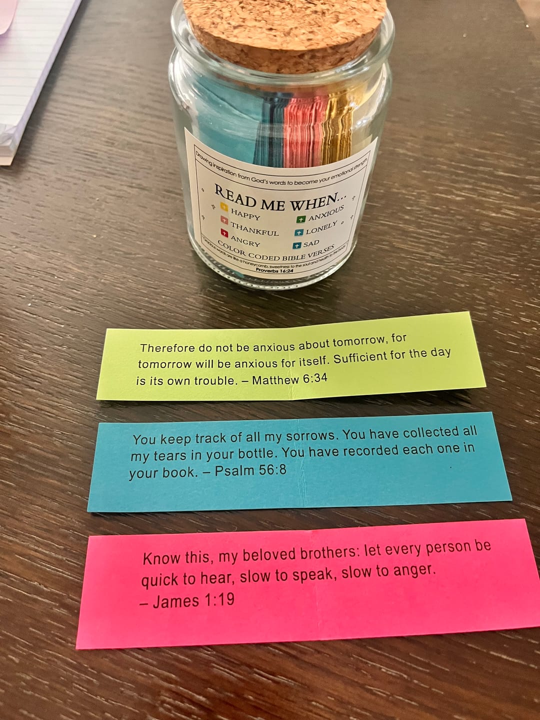 Customer photo review of (GIFTING OFFER) Handmade 90 Day Bible Verses Jar (Comes With Christian Gift Box)