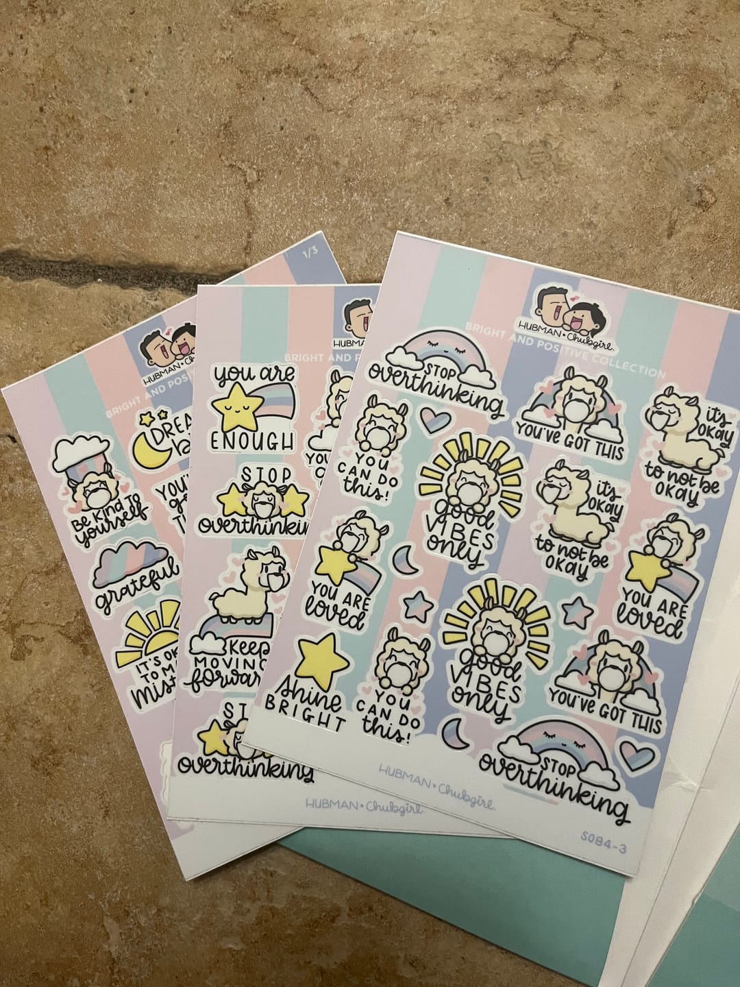 Customer photo review of Bright & Positive Collection Sticker Sheets