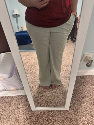 Customer photo review of EMERSON Gray Wide Leg Pant - SHORT