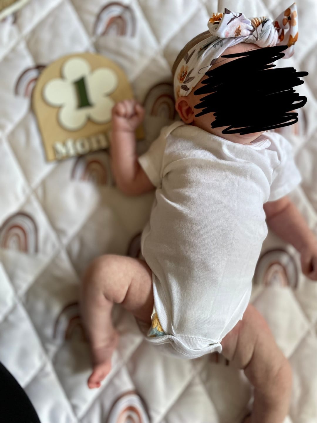 Customer photo review of Monthly Milestone - Boho Flower