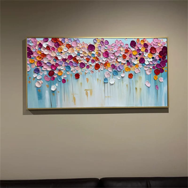 Customer photo review of Colorful Abstract Textured Painting Canvas #AT024