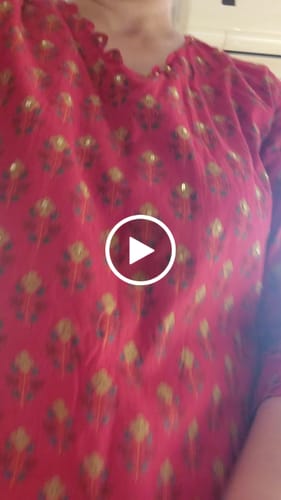Customer video review of "Sumaya" Red Scalloped Cotton kurta