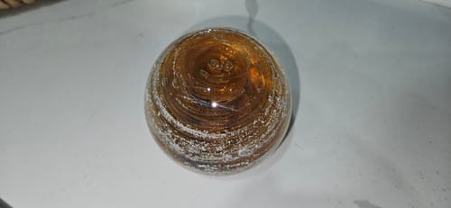 Customer photo review of Sparkle Paperweight with Cremation Ashes