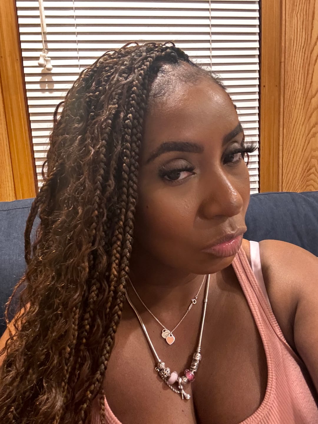 Customer photo review of #4 Medium Brown Deep Wave Bulk Hair Extensions for Braiding