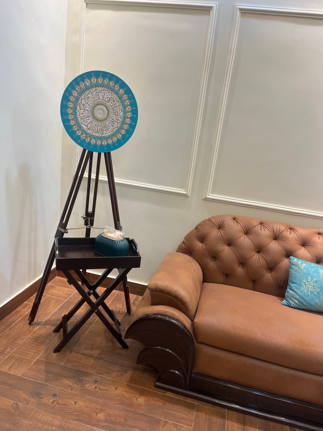 Customer photo review of Decorative Display and Accent Table Center Table Wooden