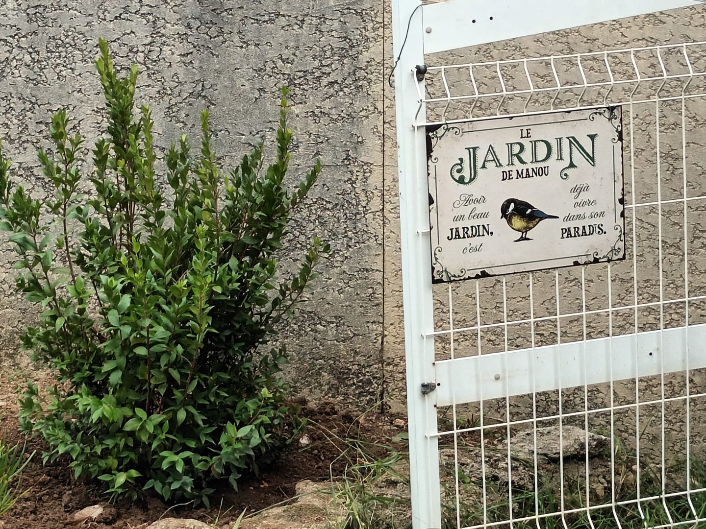 Customer photo review of Jardin | Pancarte Personnalisée