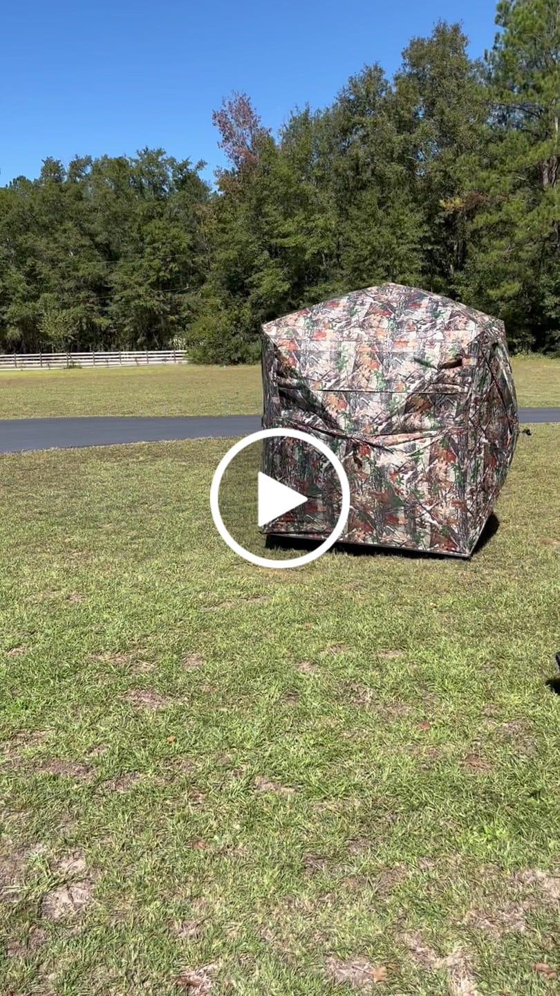 Customer video review of VisST See-Through Pop-Up Ground Blinds with Silent Magnetic Door
