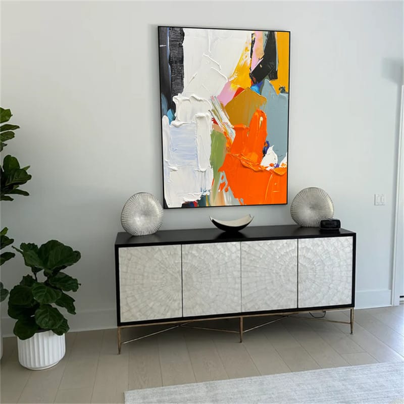 Customer photo review of Abstract Textured Painting Canvas #AT002