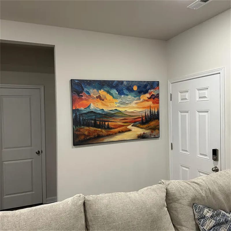 Customer photo review of Colorful Landscape Abstract Wall Art #AP050
