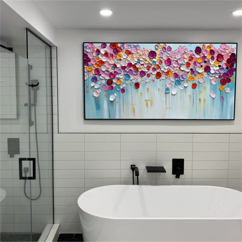 Customer photo review of Colorful Abstract Textured Painting Canvas #AT024