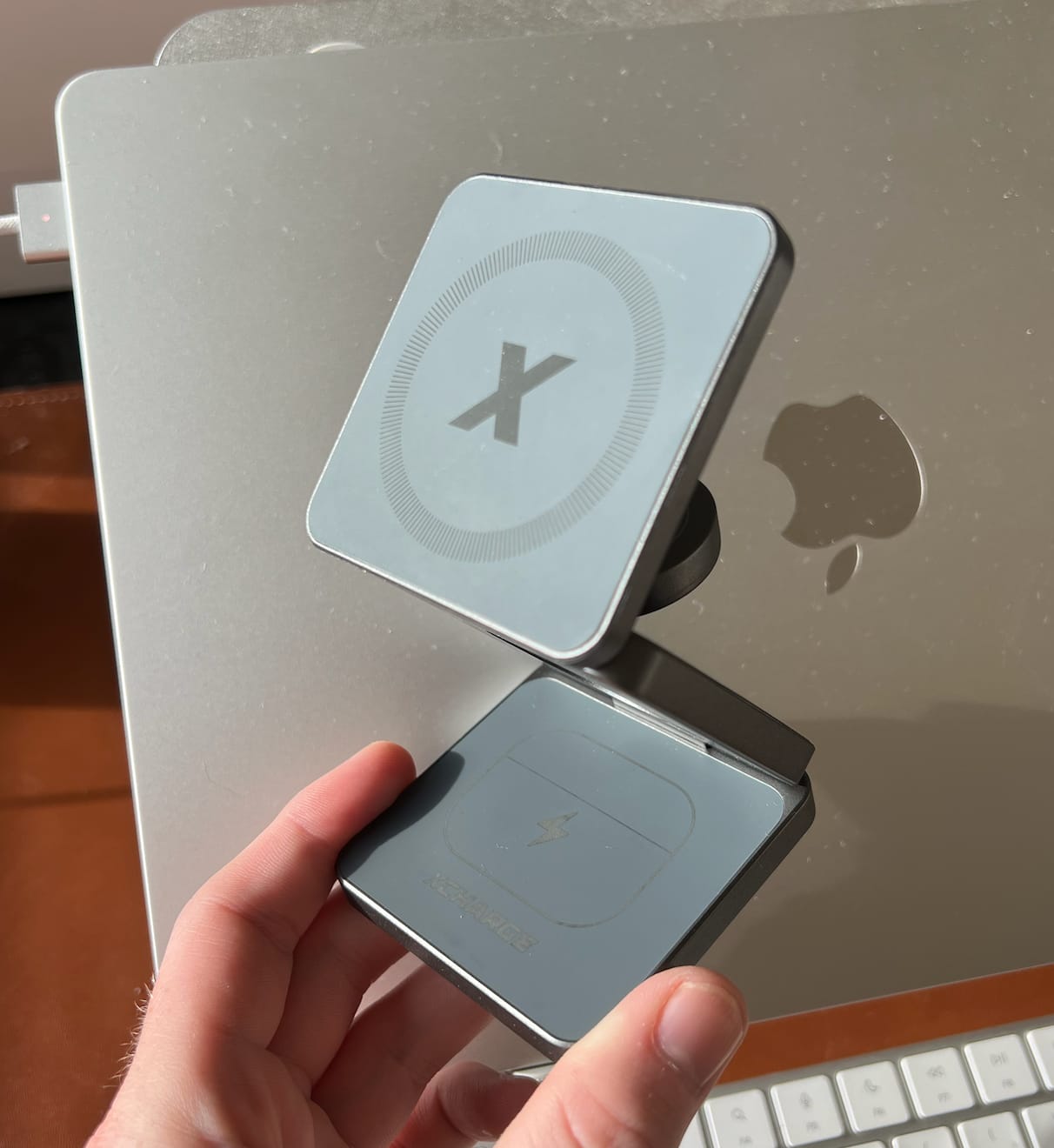 Customer photo review of XCHARGE T15™ - Foldbar 3-i-1 Trådløs Oplader