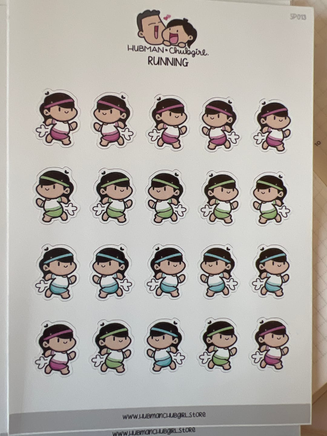 Customer photo review of Running Planner Stickers