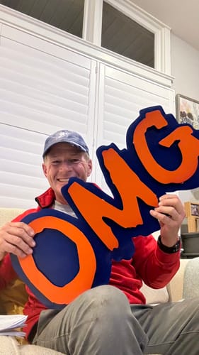 Customer photo review of New York Mets "OMG" Hex Head Exclusive 3D Vintage Metal Wall Art