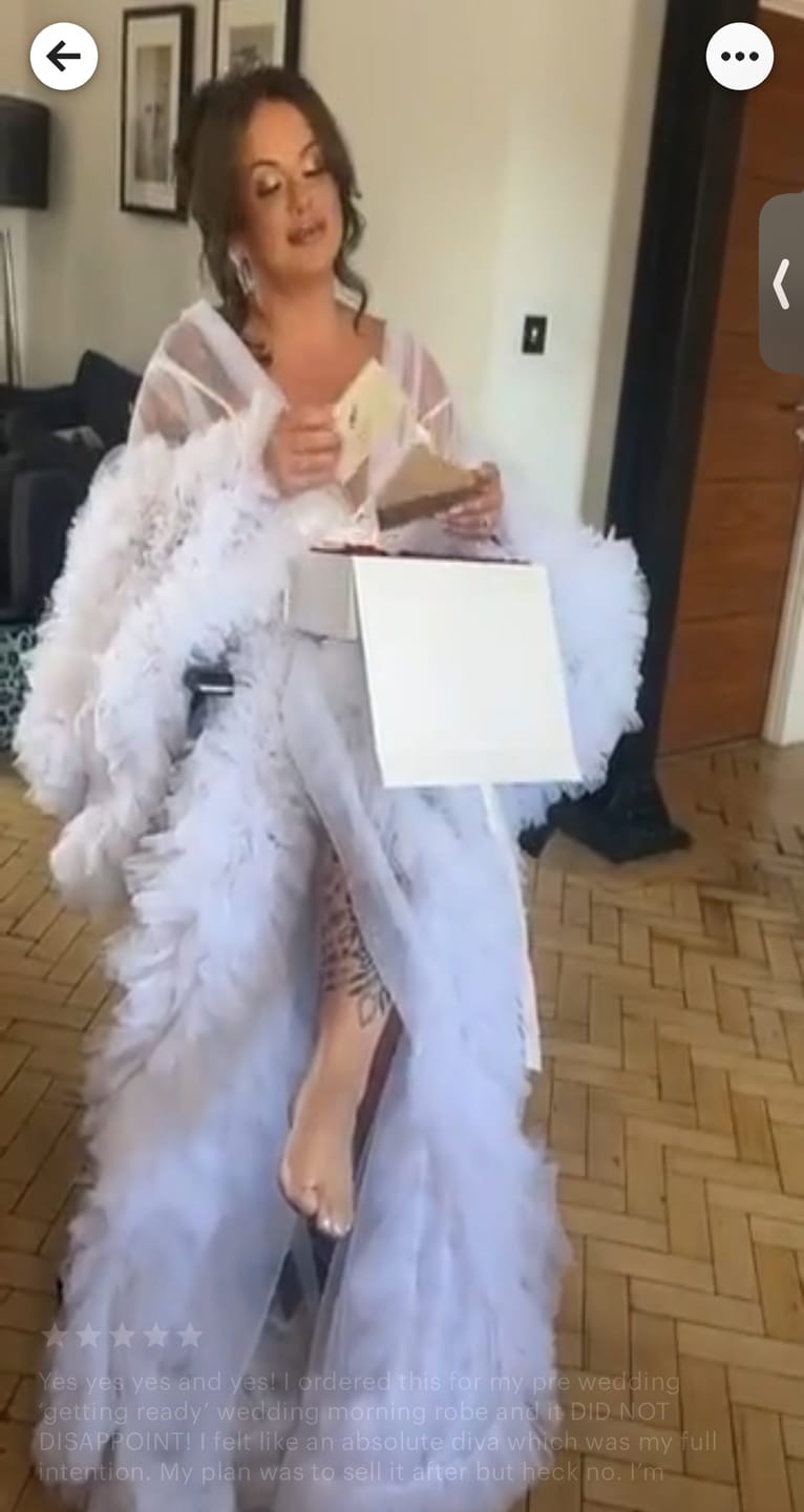 Customer photo review of LAYLA BRIDAL ROBE