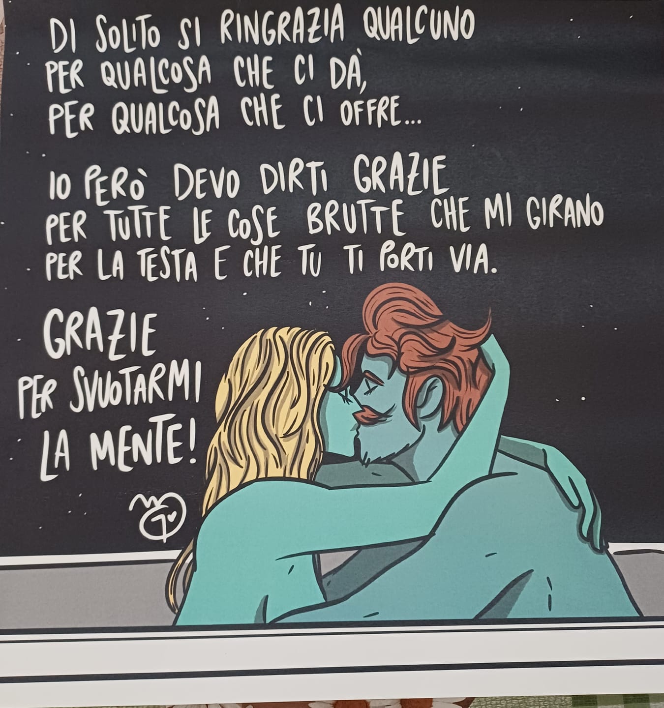Customer photo review of Stampa Autografata - Grazie per svuotarmi la mente