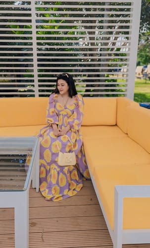 Customer photo review of Poppins Midi Dress