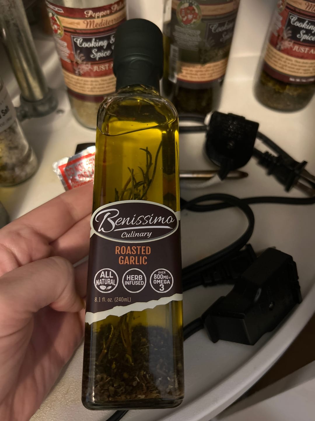 Customer photo review of Roasted Garlic Oil 8.1 oz
