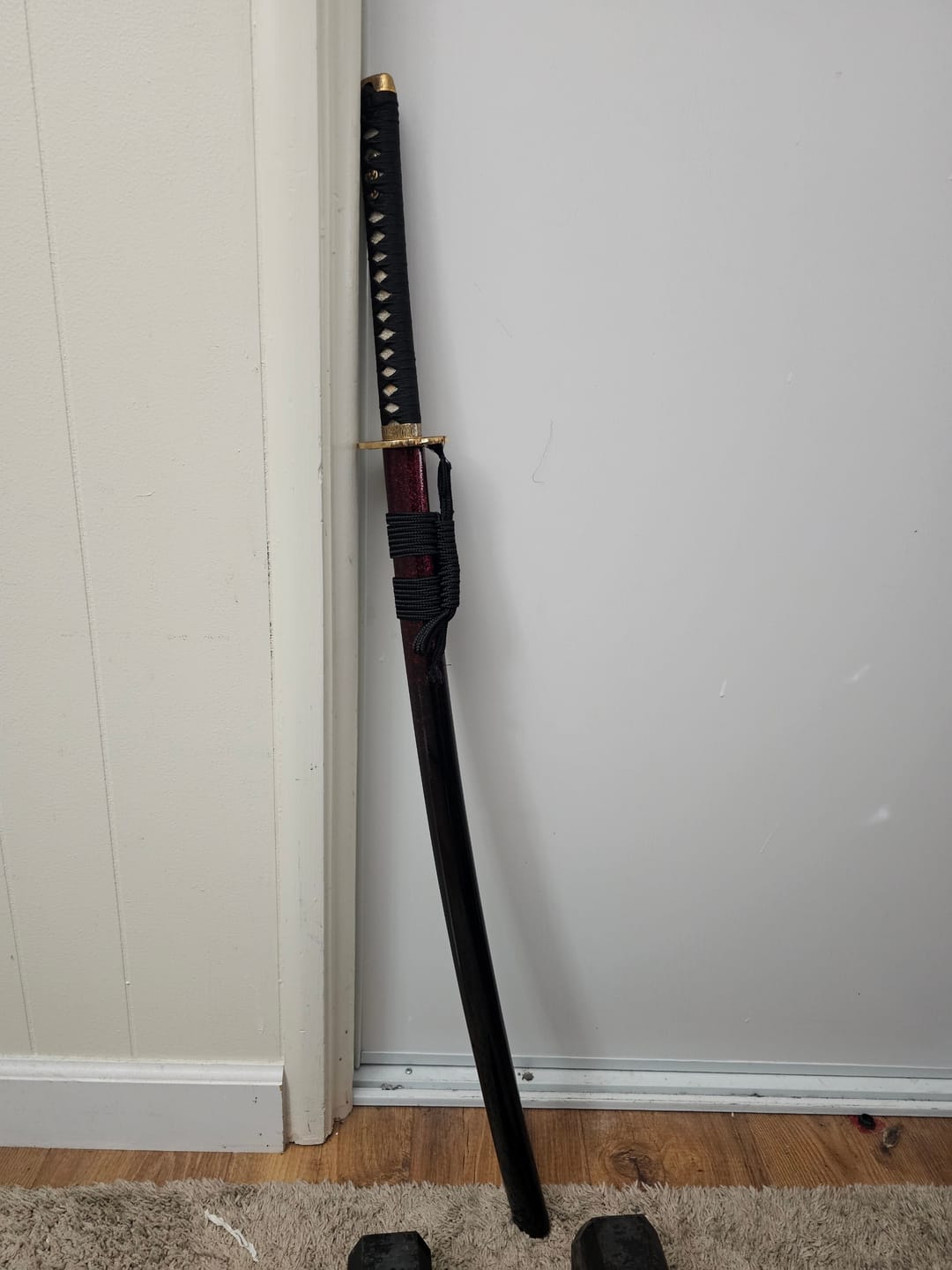 Customer photo review of The Surudoi Handmade Katana Extra Sharp Spring Steel Unokubi-Zukuri