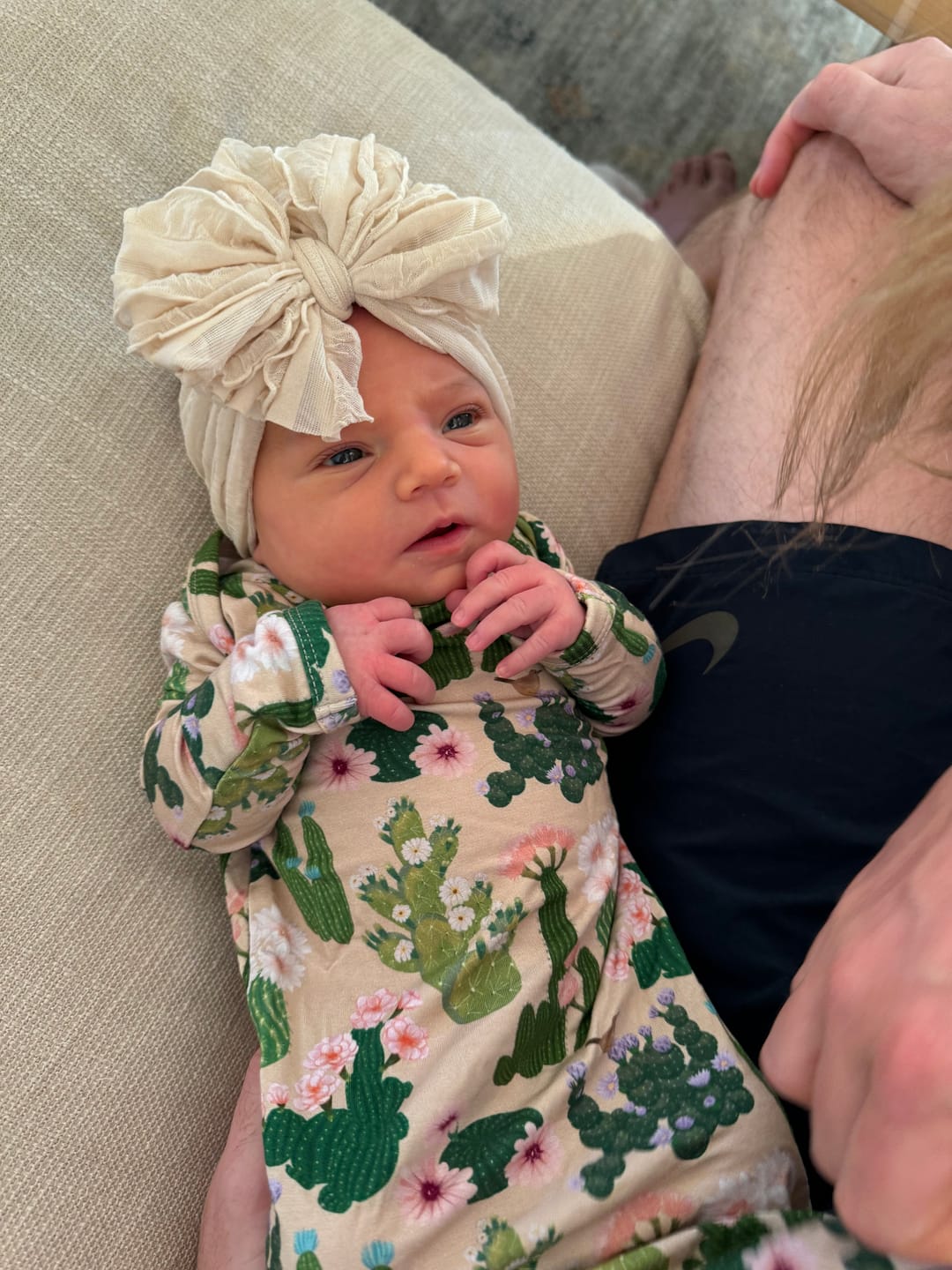 Customer photo review of Ruffled Headband- Sandy
