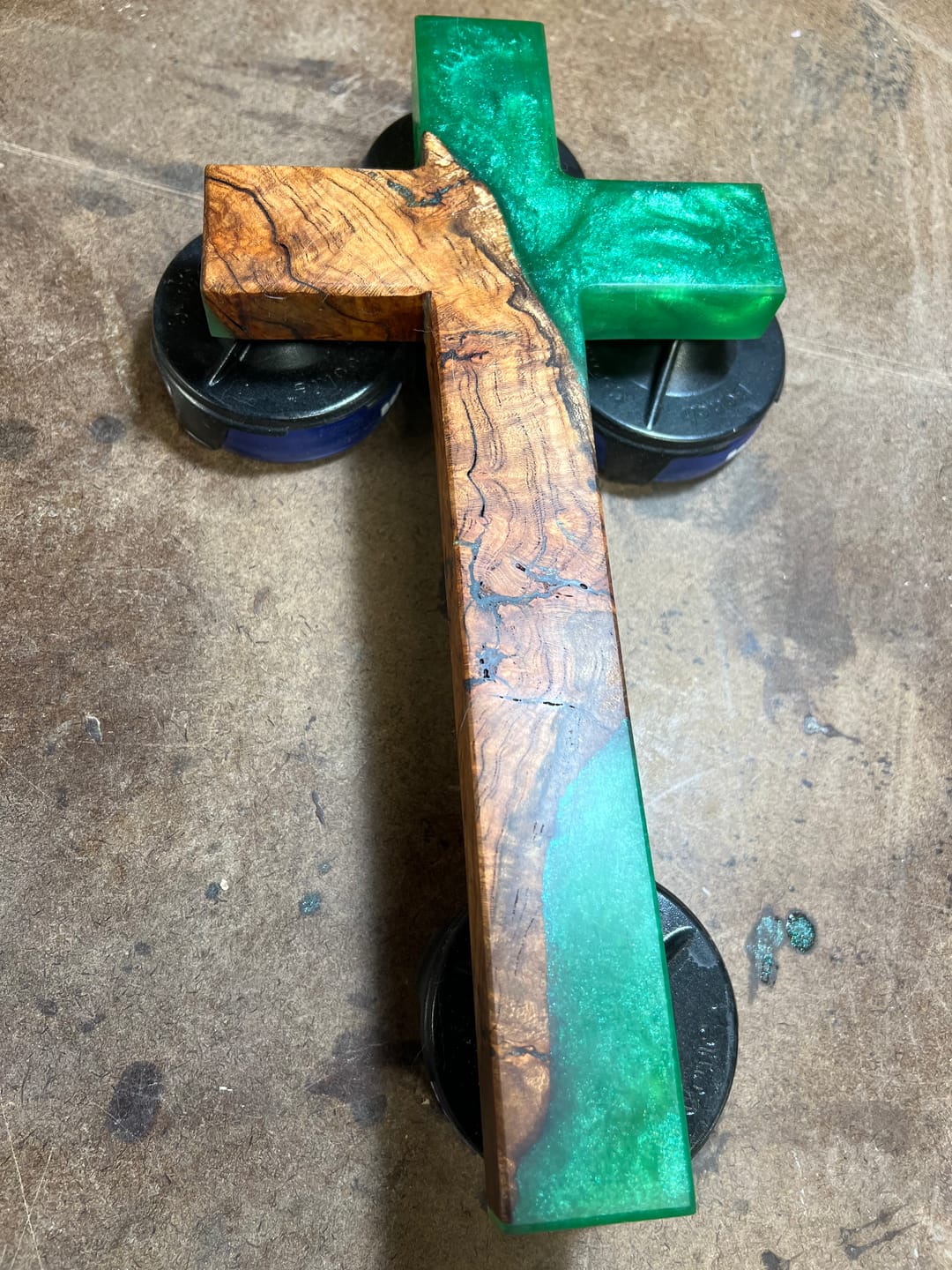 Customer photo review of 12x6" Small Cross Acrylic Router Template