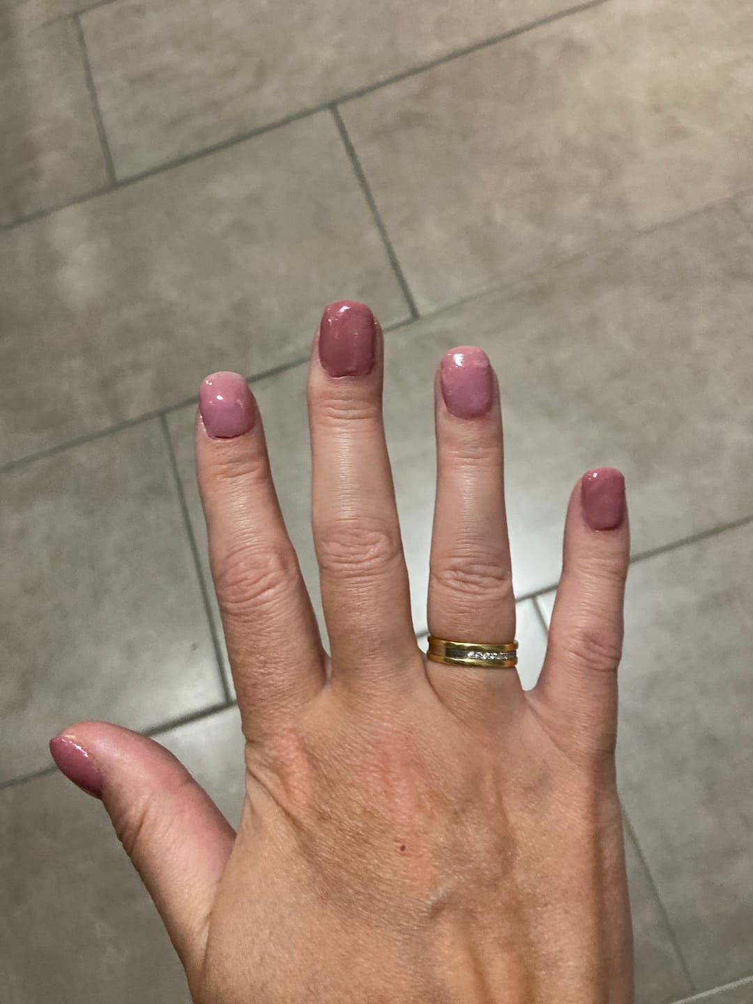 Customer photo review of Auburn Umber Dipping Powder