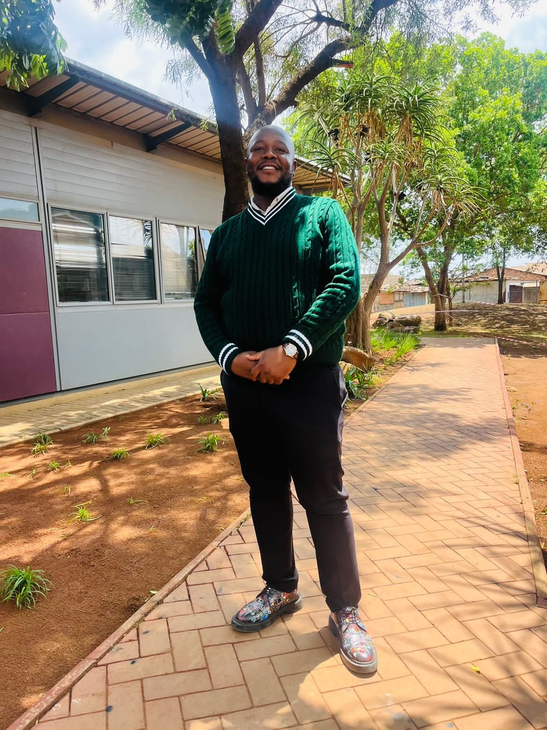 Customer photo review of Forest Green & White Cricket Jersey