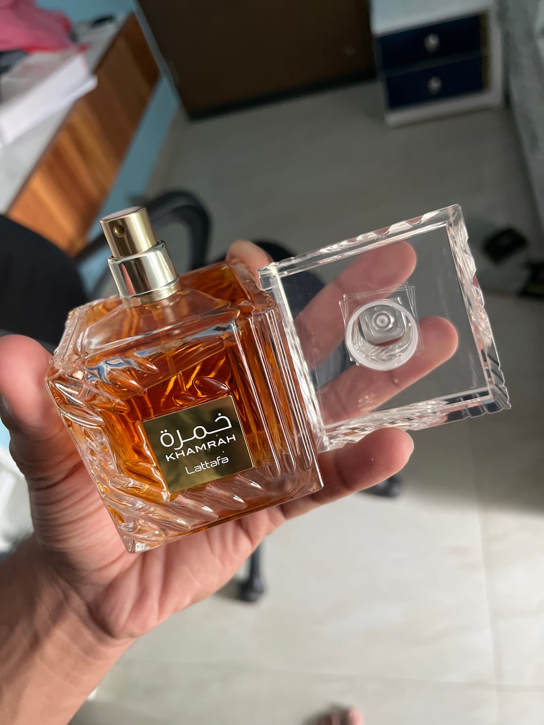 Customer photo review of Lattafa Khamrah Eau De Parfum For Unisex